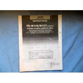 Manual De Estereo Cassette Deck Jvc Td-w106/w107