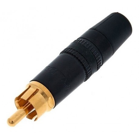 Neutrik Rean Nys373 Conector Ficha Rca Metal A Cable Color Negro