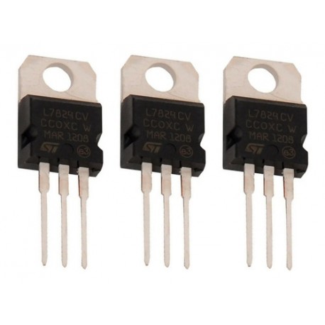 3 Piezas Regulador De Voltaje 24v Lm7824 7824 L7824 L7824cv