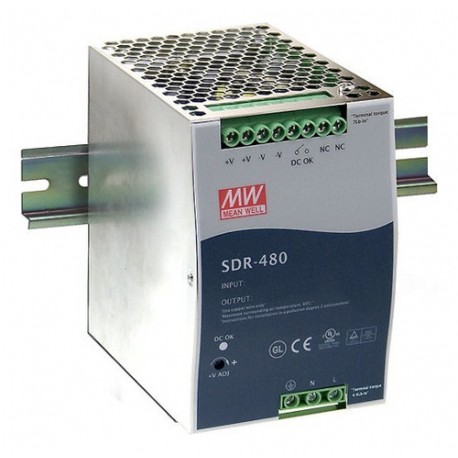 Fuente Riel Din Industrial 24v/20a Pfc Mean Well Sdr-480-24