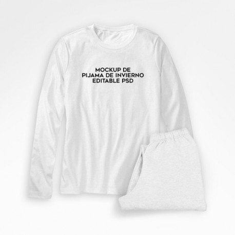 Mockup Pijama De Invierno Editable Photoshop Sublimación