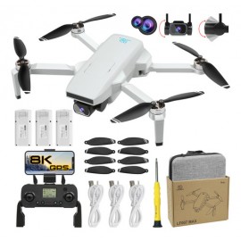 Mini Drone Lian Eighty Lf007 Max Con Dual Cámara 8k Gris 6ghz 3 Baterías