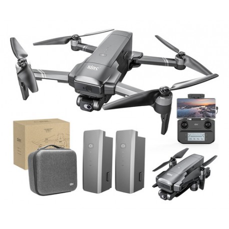 Sjrc F22s Pro 4k Drone Sensor 3.5 Km 2 Baterias Accesorios Gris