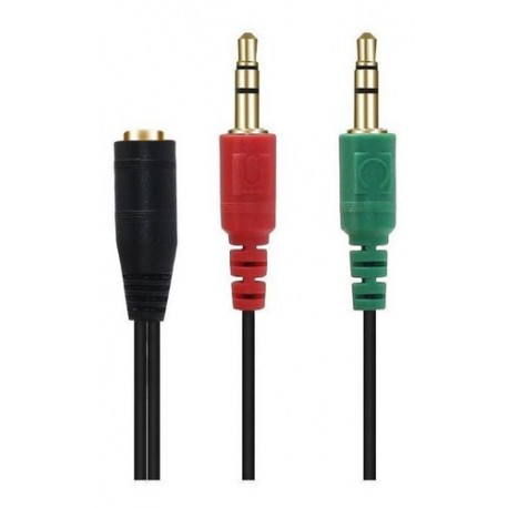 Cable Adaptador Auxilar 3.5 Microfono Audifono Hembra Macho