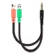 Cable Adaptador Auxilar 3.5 Microfono Audifono Concentrador