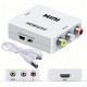 Adaptador Rca Hdmi A Vga 1080p Convertidor De Audio Y Video White Set1