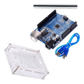 Uno R3 Compatible Ide Arduino Uno + Caja Acrílico Protector