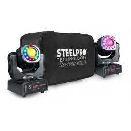 Steelpro -cabeza Movil 90w Con Aro Rgb 3, 8 Gobos