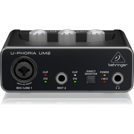 Behringer Um2 Placa De Sonido Usb 2 Canales Home Studio