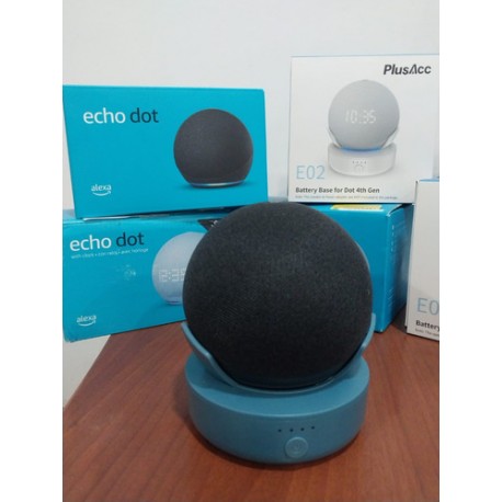 Combo Echo Dot 4ta Gen Mas Base Inalambrica (ver Color Disp.