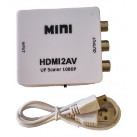 Adaptador Convertidor Hdmi A Rca Av Audio Video Munro