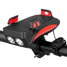 Luces Para Bicicleta Gadnic Recargable Impermeable + Bocina Color Rojo