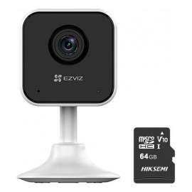 Ezviz Mini Cámara Wi-fi C1hc-plus-64 2mp Micrófono Y Bocina Para Audio De Dos Vías C1hc-1080p Con Memoria Microsd De 64gb Detec