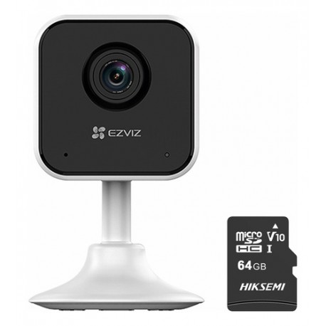 Ezviz Mini Cámara Wi-fi C1hc-plus-64 2mp Micrófono Y Bocina Para Audio De Dos Vías C1hc-1080p Con Memoria Microsd De 64gb Detec