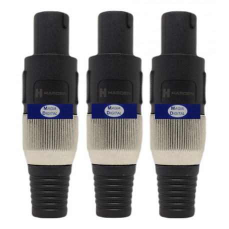 Conector Speakon 3pz Harden Pl-254 Alto Rendimiento 4pines