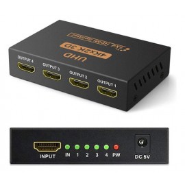 Divisor Hdmi Splitter 4k 1 Entrada 4 Salidas 1080p 60hz