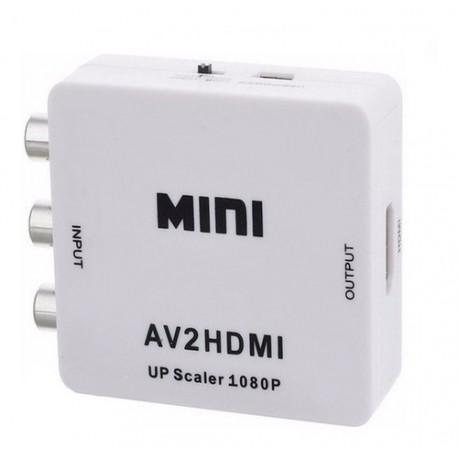 Convertidor Hd Video Rca A Hdmi Full Hd 720 1080 3323am