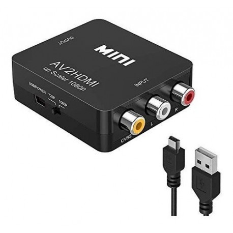 Adaptador Convertidor Rca Av A Hdmi Audio Video Conversor Tv