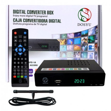 Decodificador Convertidor Digital Tv Full Hd 1080p + Antena