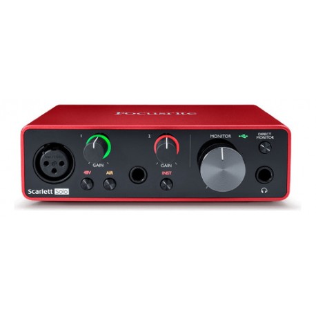 Interfaz De Audio Focusrite Scarlett Solo 3ra Generacion