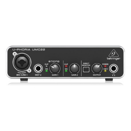 Interface De Audio Behringer Umc22 Midi Usb Con Pre Midas