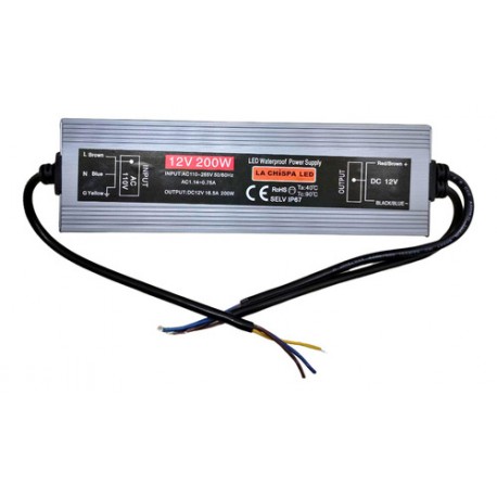 Fuente Generica De Poder 12v 200w 16a Exterior Ip67