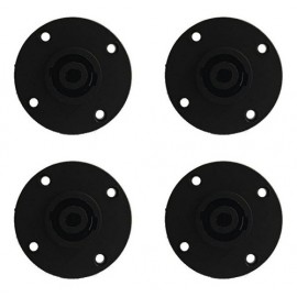 Pack De 4 Conectores Ficha Speakon Chasis Hembra 4 Contactos Tipo Neutrik De Excelente Calidad !