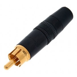 Neutrik Rean Nys373 Conector Ficha Rca Metal A Cable Color Negro