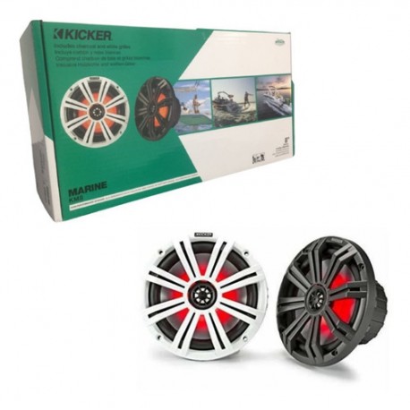 Bocinas Marinas Kicker 45km84l 8 Pulgadas 300w Multicolor Color Blanco