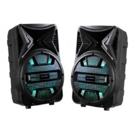 Dos Parlantes Portátiles Alienpro Geminis Bluetooth Con Leds