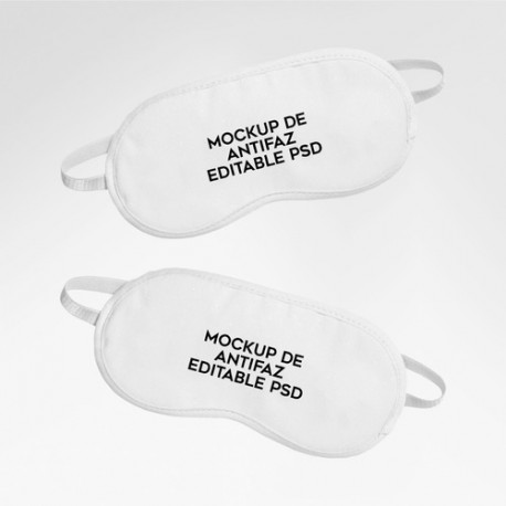 Mockup Antifaz Doble Diseño Editable Photoshop Sublimación