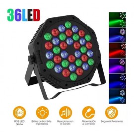 Cañon De Leds 36×1 Par Audio Rítmico Multicolor Fiestas