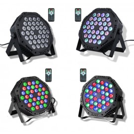 Cañón Led 36 Luces Audio Rítmico Multicolor Fiestas,4 Piezas