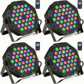 4 Cañon De Leds 36×1 Rgb Audio Rítmico Multicolor Dmx 4 Pz