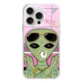 Funda Compatible Con iPhone 15 Pro Fumar Alien