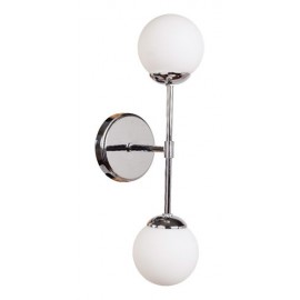 Aplique 2 Luces Nordico Elyn C/ Globo Opal Satinado Apto Led