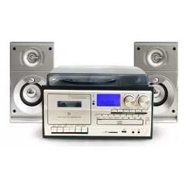 Reproductor De Vinilo Con Altavoces 9 En 1 Cd Cassette Bt