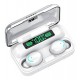 Auriculares In-ear Gamer Inalámbricos Tws F9-5 Bth-f9-5 Blanco Con Luz Led