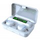 Auriculares In-ear Gamer Inalámbricos Tws F9-5 Bth-f9-5 Blanco Con Luz Led