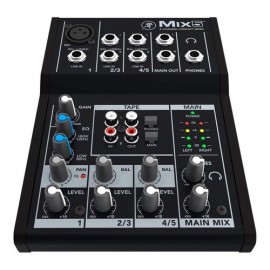 Mackie Mix5 Mixer 5 Canales 1 Mono Xlr 2 Estereo