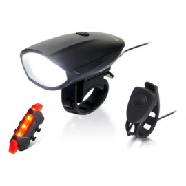 Luz Delantera Bici, Usb Bocina + Luz Trasera Recargables